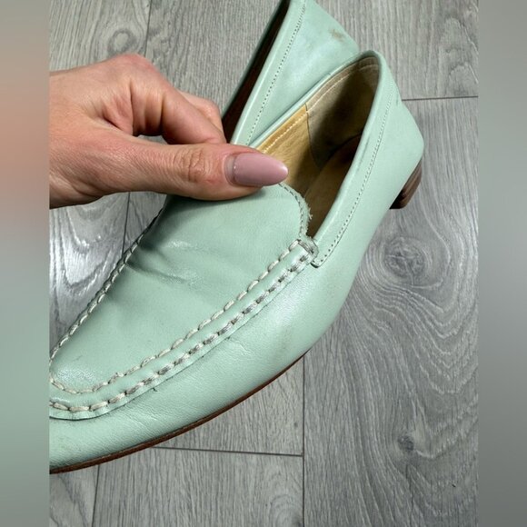 Vagabond Mint Green Leather Women's Loafers - Picture 8 of 11